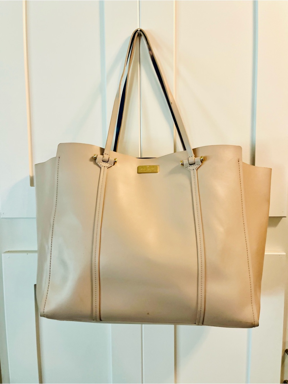 kate spade Beige Leather Shoulder Tote